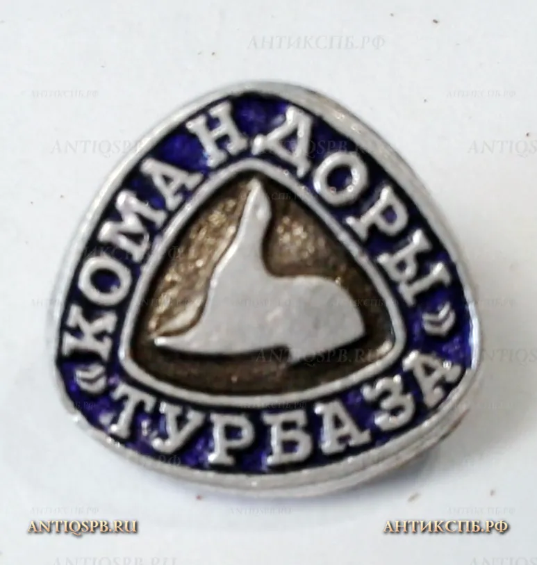 Значок "Турбаза Командоры" Морж Туризм СССР Вт. пол. ХХ века №2156